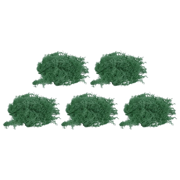 Uxcell 5pcs 2.08 OZ Moss Fake Craft Moss Artificial Moss Natural Preserved Moss for Craft Arts Floral (Forest Green)