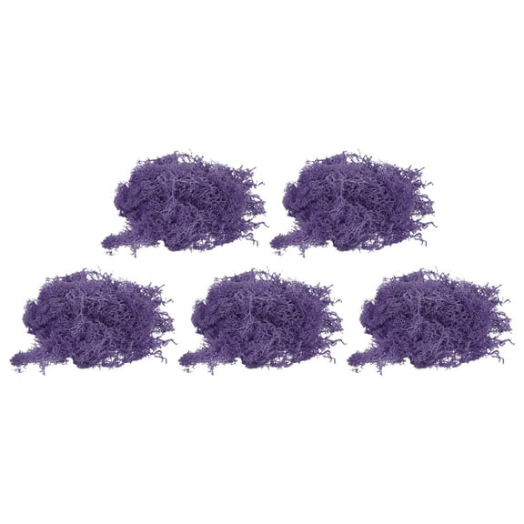 Uxcell 5pcs 2.08 OZ Moss Fake Craft Moss Artificial Moss Natural Preserved Moss for Craft Arts Floral (Purple)