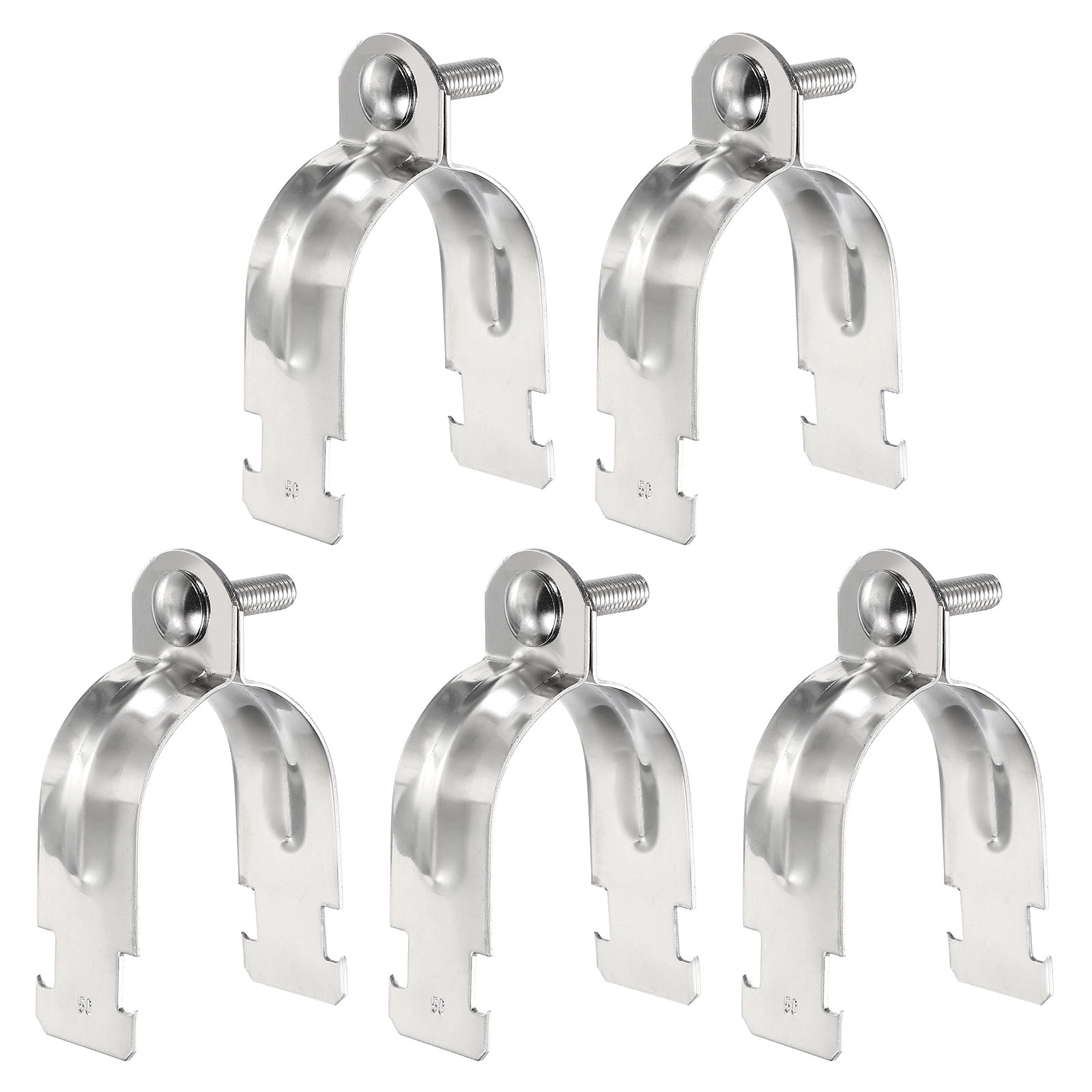 Uxcell 5pcs 2-1/9" EMT Strut Clamp 4.13" Length Universal 304 Stainless ...