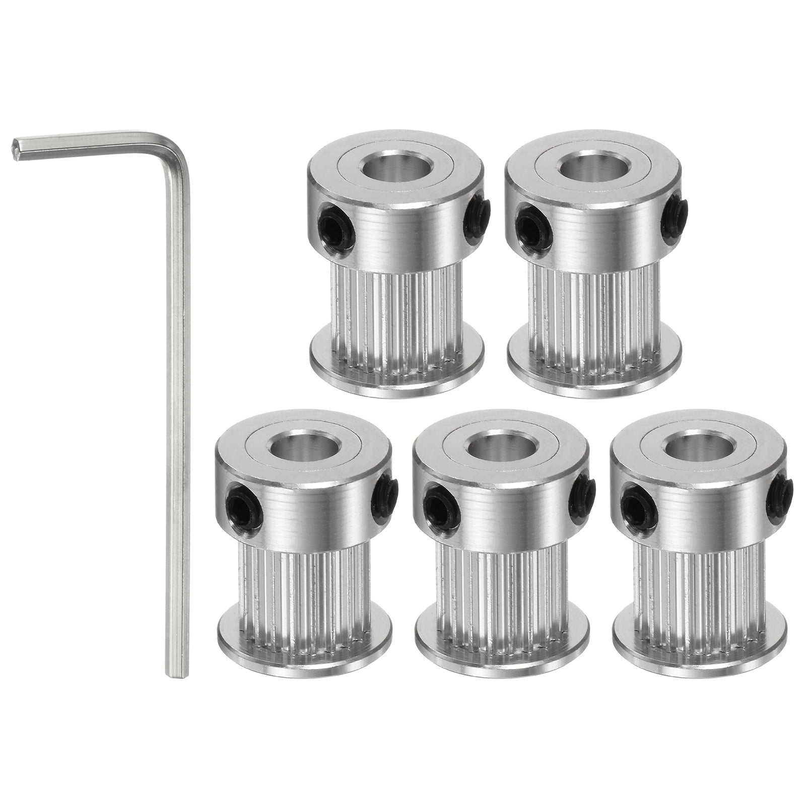 Uxcell 5pcs 2GT Timing Pulley 20T 5mm Bore 16mm Dia. Aluminum Timing