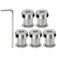thumbnail image 1 of Uxcell 5pcs 2GT Timing Pulley 20T 5mm Bore 16mm Dia. Aluminum Timing Belt Pulley with Spanner for 10mm Width Belt, 1 of 6