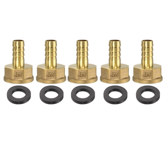 Uxcell 5pcs 3/4" PEX-A Expansion Fittings 12mm Metric Thread Brass Press Adapter