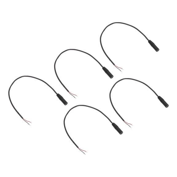 Uxcell 5pcs 3.5mm Female Jack to Bare Wire Open End Replacement 26AWG TRS 2 Pole Stereo 1/8" Mono Audio Cable Plug Jack Plug 34mm for Earphone Headphone Cable Repair, 11.8inches