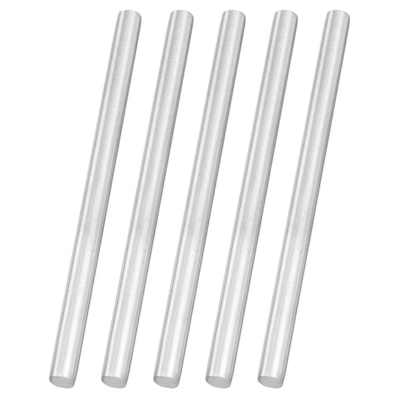 Uxcell 5pcs 304 Stainless Steel Round Rods, 1/4" Dia x 4" Length Stainless Steel Metal Solid Shaft Rod Bar for Industry Use Metal Working Hobbies DIY Craft, Silver