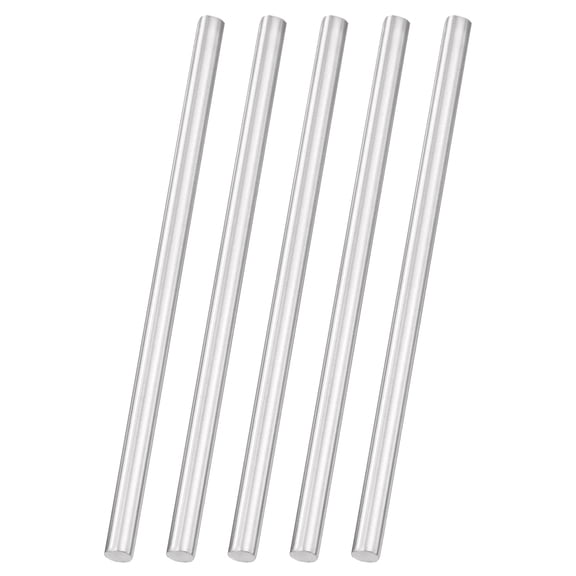 Uxcell 5pcs 304 Stainless Steel Round Rods, 3/16" Dia x 4" Length Stainless Steel Metal Solid Shaft Rod Bar for Industry Use Metal Working Hobbies DIY Craft, Silver