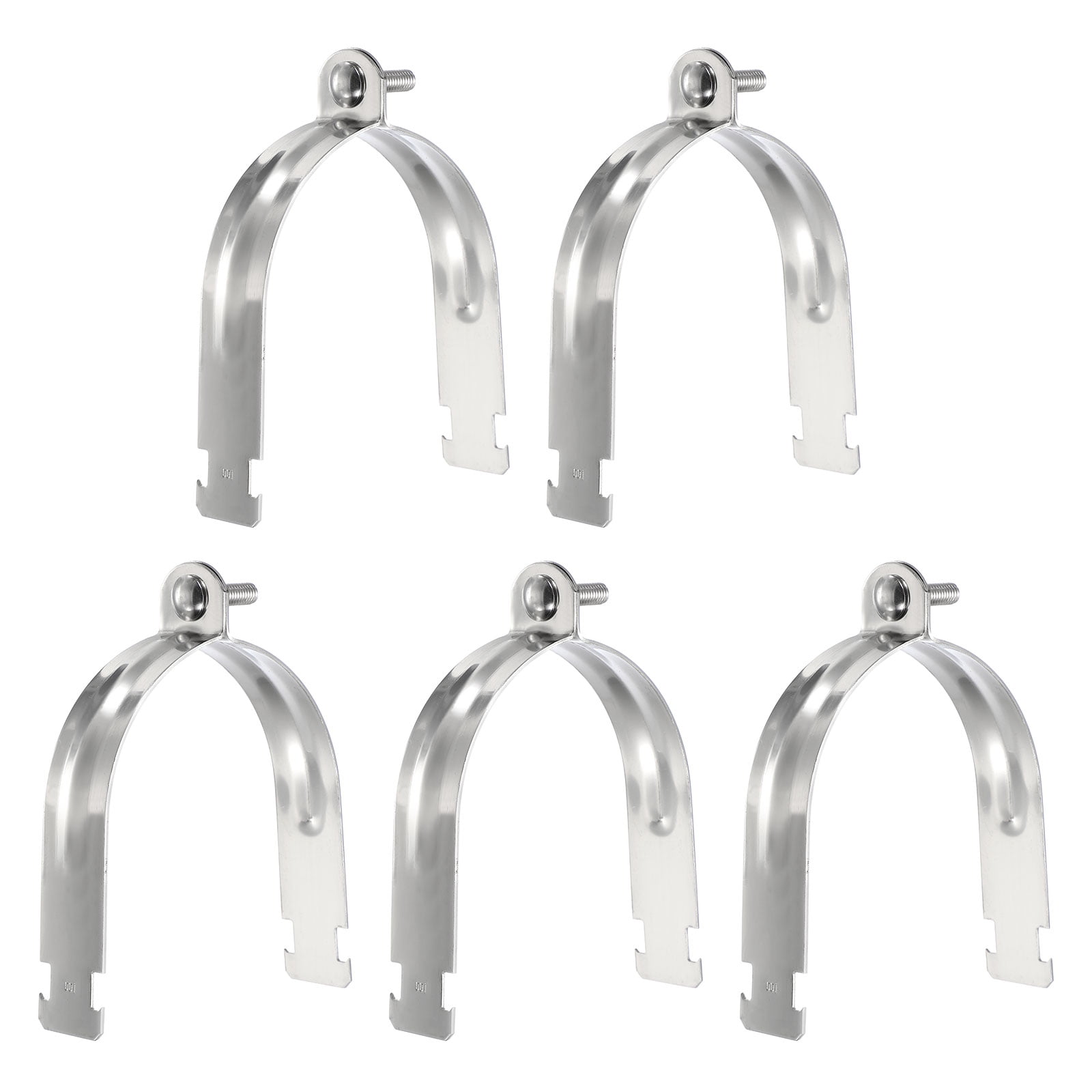 Uxcell 5pcs 4-1/2" EMT Strut Clamp 6.1" Length Universal 304 Stainless ...