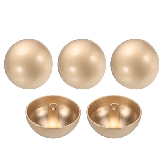 Uxcell 5pcs 40L Metal Round Flat Sewing Buttons 25mm 1" Single Hole Craft Replacement Button for Men Women Suit Woolen Coat Shirt Trousers Sewing Crafts, Gold Tone