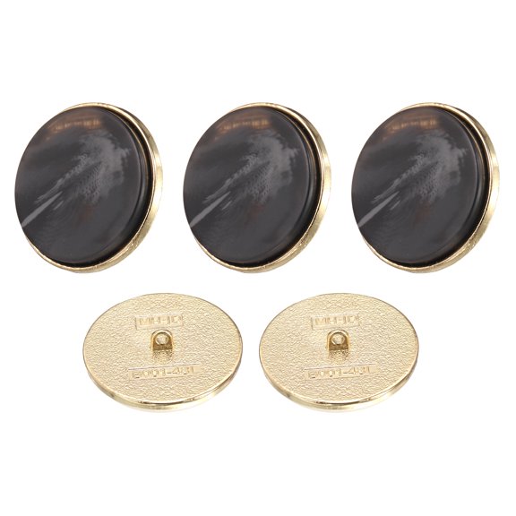 Uxcell 5pcs 48L Metal Pattern Round Sewing Buttons 30mm 1-1/4" Arrow Pattern Resin Craft Replacement Button for Sewing Clothing and DIY, Black