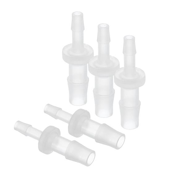 Uxcell 5pcs 5/32" to 1/4" Plastic Hose Barb Fitting Splicer for Garden Water Fuel Line