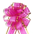 thumbnail image 1 of Uxcell 5pcs Large Pull Bow Gift Wrapping Bows Organza Bows for Wedding Baskets Presents Rose Red 15 cm, 1 of 6
