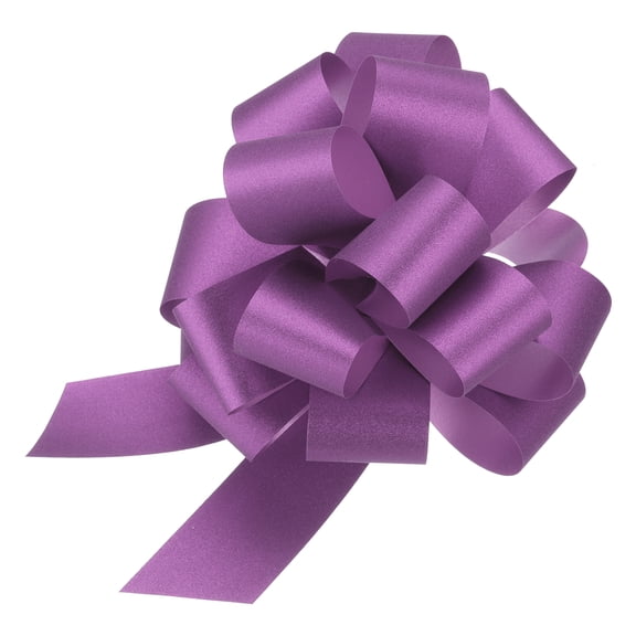 Uxcell 5pcs 6 Inch Large Pull Bow Glitter Gift Wrapping Big Pull Bows Ribbon Rose Red