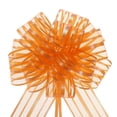 thumbnail image 1 of Uxcell 5Pcs 6" Organza Large Pull Bow Gift Wrapping Bows Ribbon Chiffon Yarn Orange for Wedding Baskets Presents, 1 of 6