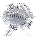 thumbnail image 1 of Uxcell 5Pcs 6" Large Organza Pull Bow Metallic Chiffon Gift Wrapping Bows Ribbon Silver for Wedding Presents Baskets Christmas, 1 of 6