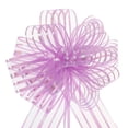 thumbnail image 1 of Uxcell 5Pcs 6" Organza Large Pull Bow Gift Wrapping Bows Ribbon Chiffon Yarn Light Purple for Wedding Baskets Presents, 1 of 6