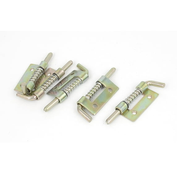 Uxcell 5pcs Bronze Tone Metal Locked Right-handed Spring Loaded Bolt Latch for Gate Door