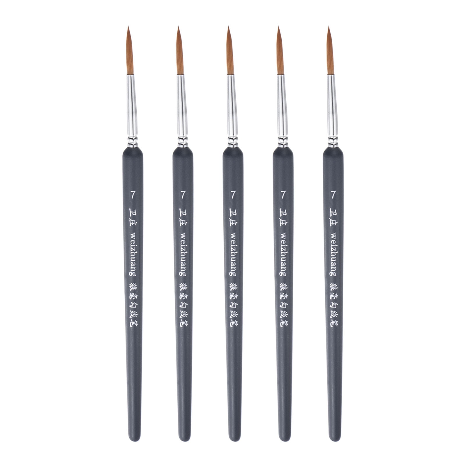 Uxcell 5pcs Detail Paint Brushes 23mm Nylon Miniature Painting Brush