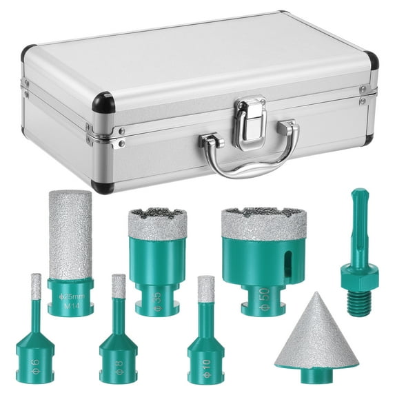 Uxcell 5pcs Diamond Core Drill Bit Set 6/8/10/35/50mm for Porcelain Tile Ceramic