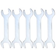 Uxcell 5pcs Double Open End Thin Wrench 17mm x 19mm Metric U-Shaped Spanner
