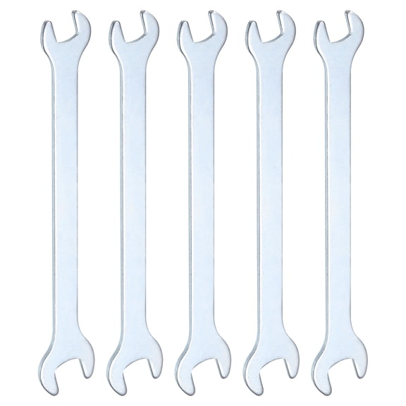 Uxcell 5pcs Double Open End Thin Wrench 5.5mm x 7mm Metric U-Shaped Spanner
