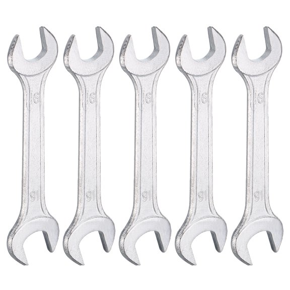 Uxcell 5pcs Double Open End Wrench 16mm x 18mm Metric U-Shaped Spanner