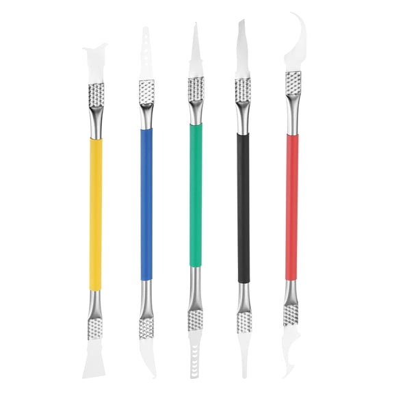 Uxcell 5pcs Dual Ends Metal Spudger Set Prying Opening Repair Tool Kit, Colorful