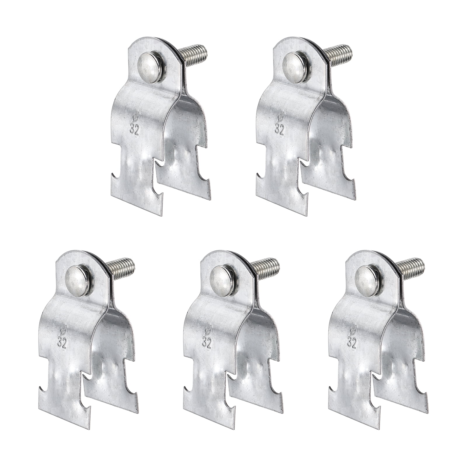 Uxcell 5pcs EMT Strut Clamp 1-1/4" Universal Carbon Steel Galvanized ...