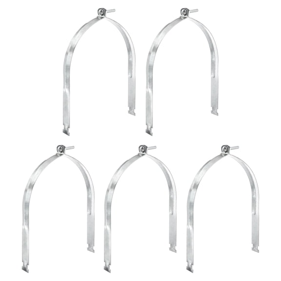 Uxcell 5pcs EMT Strut Clamp 10-3/4" Universal Carbon Steel Galvanized Strut Channel Accessory Conduit Clamp with Bolt and Nut for EMT Pipe Rigid Conduit, Silver