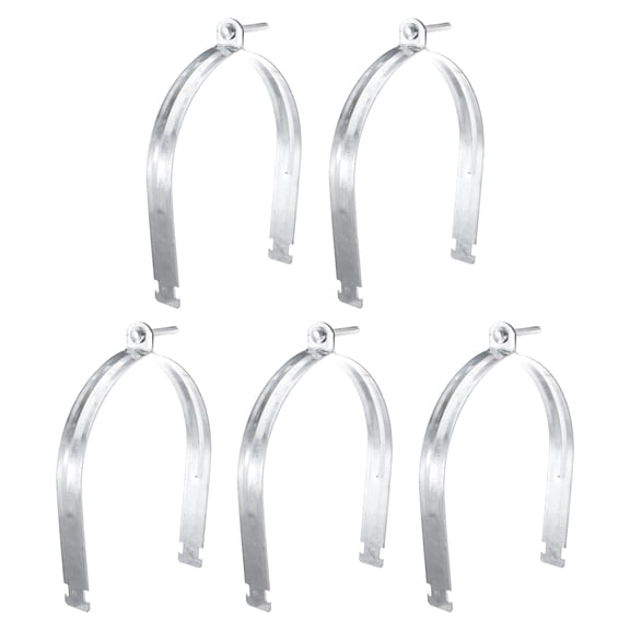 Uxcell 5pcs EMT Strut Clamp 8-1/2" Universal Carbon Steel Galvanized Strut Channel Accessory Conduit Clamp with Bolt and Nut for EMT Pipe Rigid Conduit, Silver