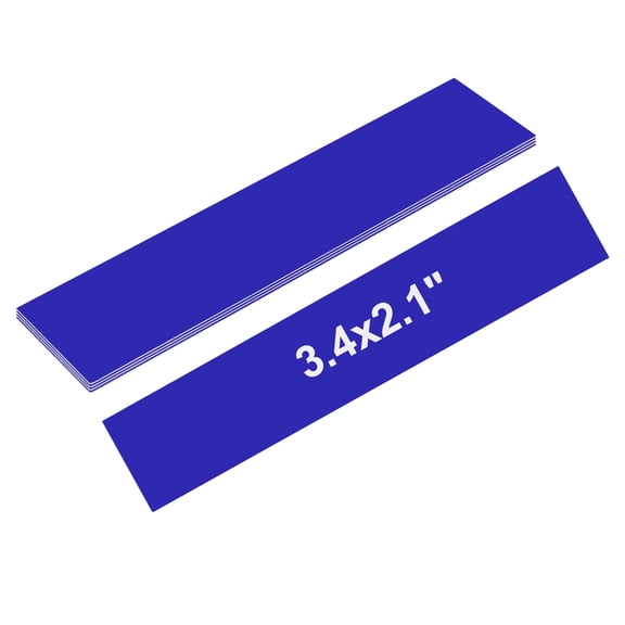 Uxcell 5pcs Engraved Name Plates 2" x 10" x 0.03" ABS Custom Engraved Name Plate Laser Engraving Blanks for Personalized Nameplates Office Wall Desk DIY Supplies, Blue