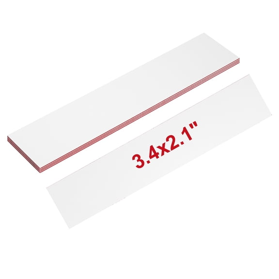 Uxcell 5pcs Engraved Name Plates 2" x 10" x 0.05" ABS Custom Engraved Name Plate Laser Engraving Blanks for Personalized Nameplates Office Wall Desk DIY Supplies, White(Red Base)