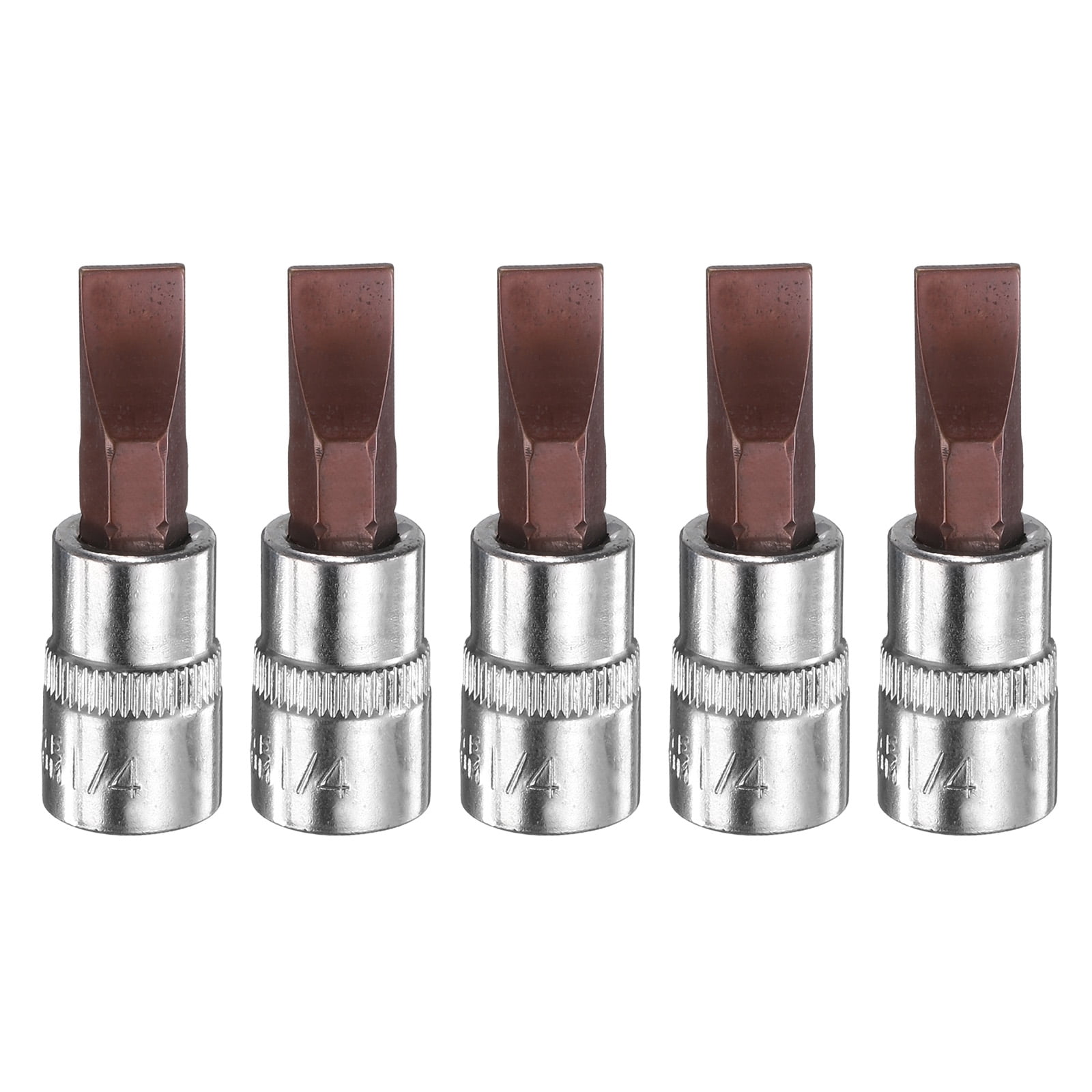 Uxcell 5pcs FD7 Slotted Bit Socket 1/4