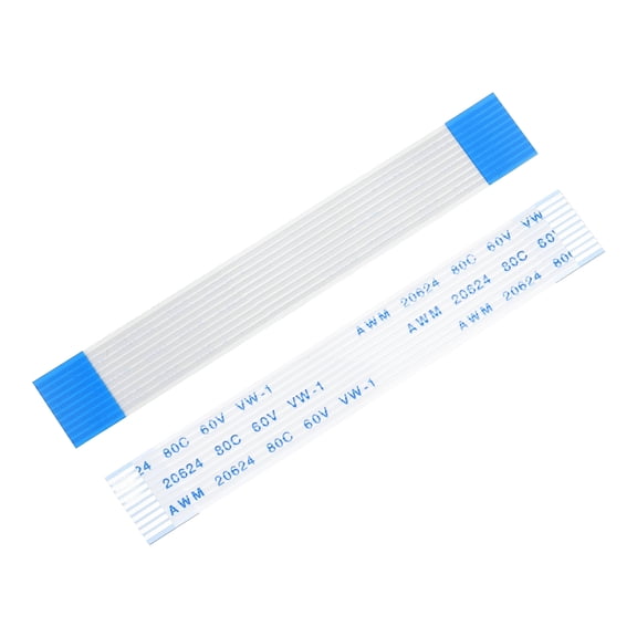 Uxcell 5pcs FFC Flexible Flat Cable, 10 Pins 1 mm Pitch 60mm FPC FFC Flexible Ribbon Cable for LCD TV Car Audio DVD Player Laptop (A Type)