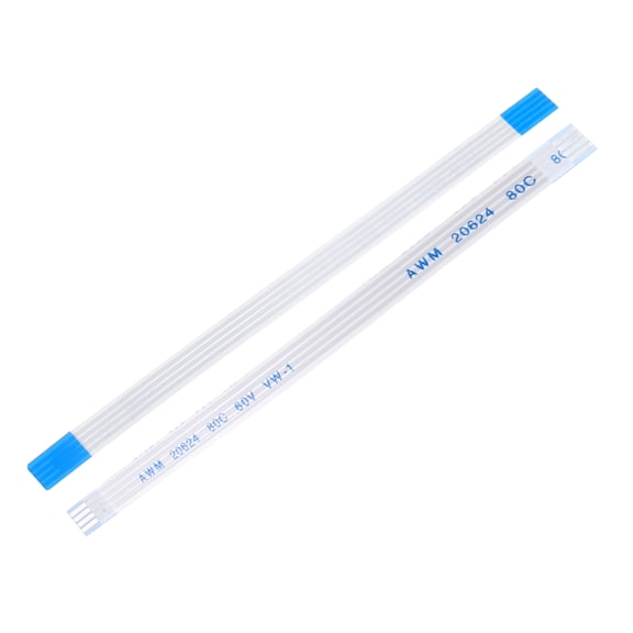 Uxcell 5pcs FFC Flexible Flat Cable, 4 Pins 0.5 mm Pitch 100mm FPC FFC Flexible Ribbon Cable for LCD TV Car Audio DVD Player Laptop (A Type)