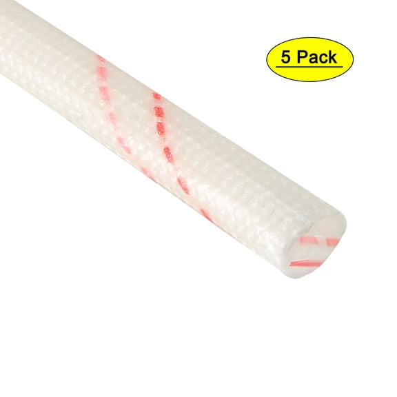 Uxcell 5pcs Fiberglass Heat Shield Sleeve 4mm(5/32-inch) ID x 3ft Sleeving Pipe