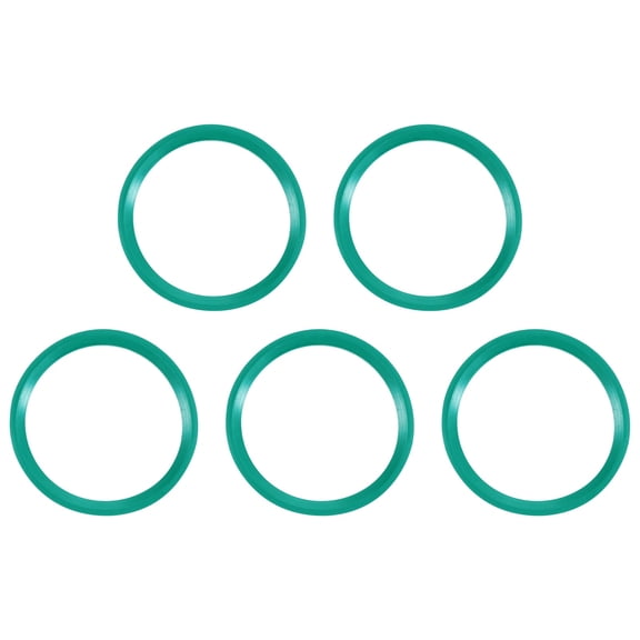 Uxcell 5pcs Fluorine Flat Washer (35mm OD 29.7mm ID 2mm Thick) Metric FKM Fluororubber V-Type O-Rings Sealing Gasket Spacer for Fasten Screws Flanges Faucet Pipe Valves, Green