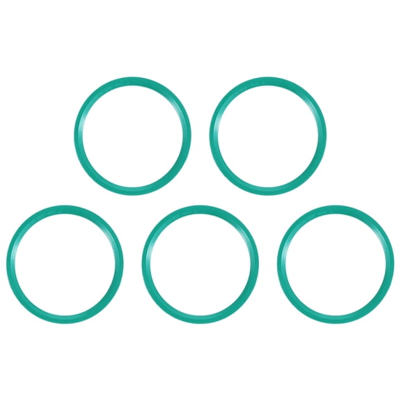 Uxcell 5pcs Fluorine Flat Washer (48.8mm OD 41.8mm ID 2mm Thick) Metric FKM Fluororubber V-Type O-Rings Sealing Gasket Spacer for Fasten Screws Flanges Faucet Pipe Valves, Green