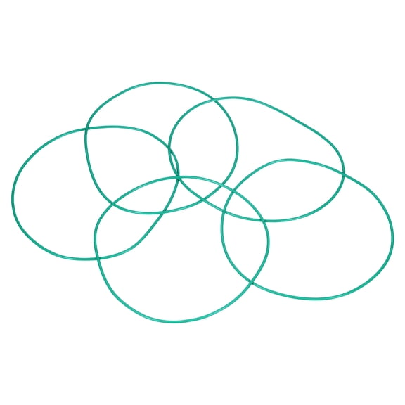 Uxcell 5pcs Fluorine Rubber O-Rings (130mm OD 125mm ID 2.5mm Width) - Metric FKM Sealing Gasket Plumbing Sealing O Rings, for Fasten Screws Flanges Faucet Pipe Valves, Green