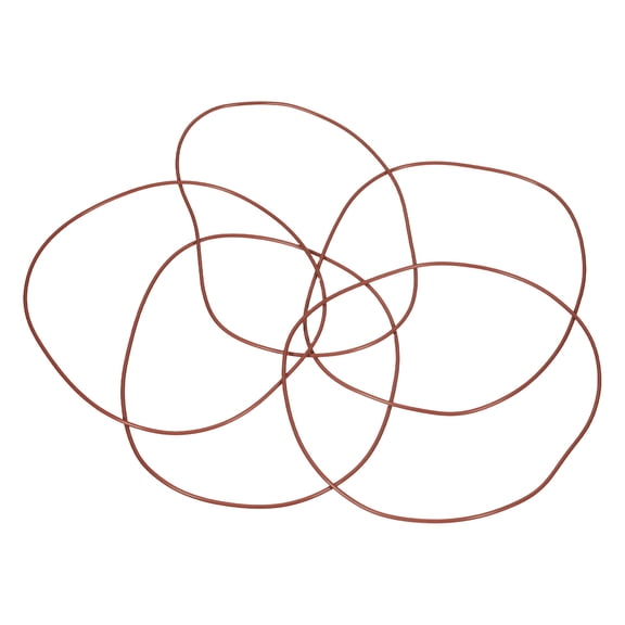 Uxcell 5pcs Fluorine Rubber O-Rings (145mm OD 141mm ID 2mm Width) - Metric FKM Sealing Gasket Plumbing Sealing O Rings, for Fasten Screws Flanges Faucet Pipe Valves, Brown