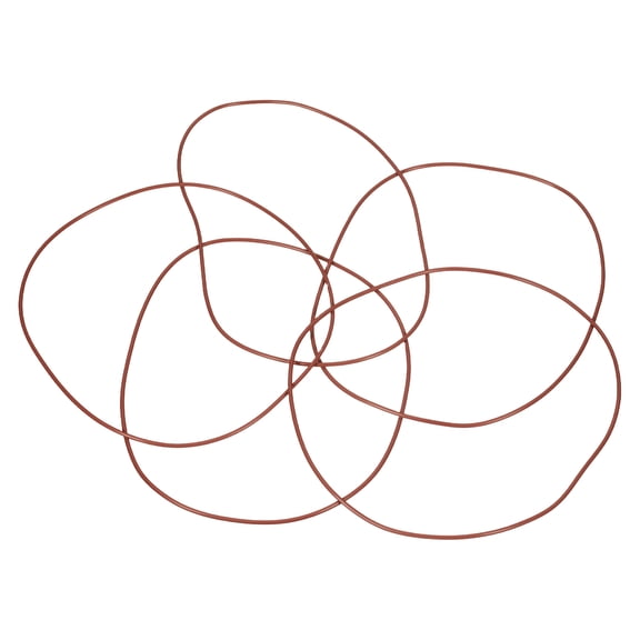 Uxcell 5pcs Fluorine Rubber O-Rings (160mm OD 156mm ID 2mm Width) - Metric FKM Sealing Gasket Plumbing Sealing O Rings, for Fasten Screws Flanges Faucet Pipe Valves, Brown