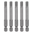 thumbnail image 1 of Uxcell 5pcs H5.0 Hex Head Drill Bit Wrench 5mm Metric Flat Tip 1/4" Hex Shank 65mm (2.56") Long Magnetic Hexagonal Screw Driver Socket Screwdriver Bits, 1 of 7