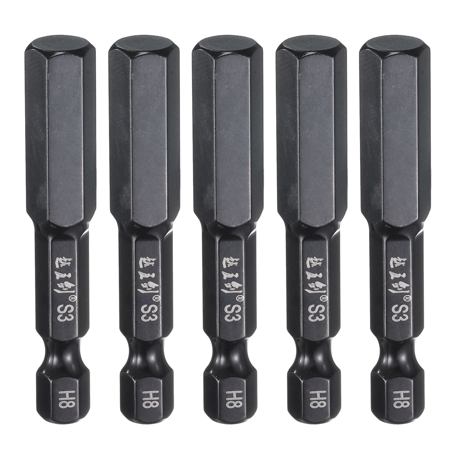 Uxcell 5pcs Hex Head Wrench Drill Bit 8mm(H8) Metric 1/4