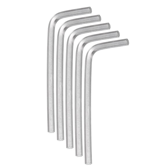 Uxcell 5pcs Hex Key Wrench 2.5mm Stainless Steel L-Shape Hexagon Metric Wrenches Repairing Tool for Home DIY Bike Motorcycle Repair