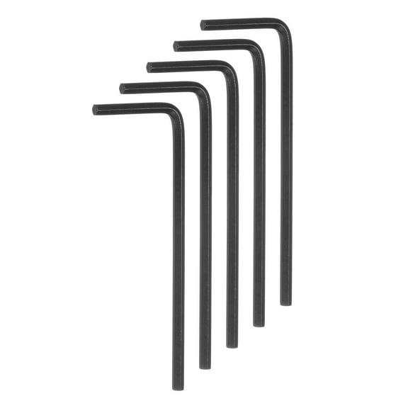 Uxcell 5pcs Hex Key Wrench 2mm L-Shape Hexagon Metric Wrenches Chrome Vanadium Steel Repairing Tool, Black