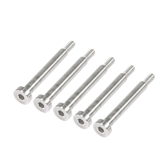 Uxcell 5pcs Hex Socket Shoulder Bolt 5mm Shoulder Dia 35mm Shoulder Length M4 Thread