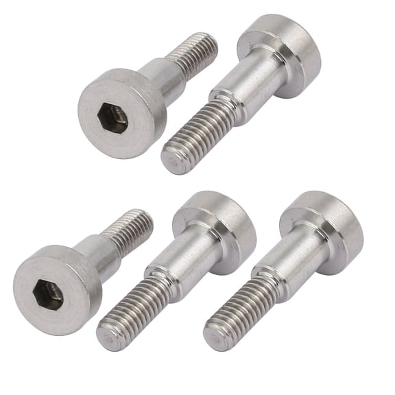 Uxcell 5pcs Hex Socket Shoulder Bolt 5mm Shoulder Dia 8mm Shoulder Length M4 Thread