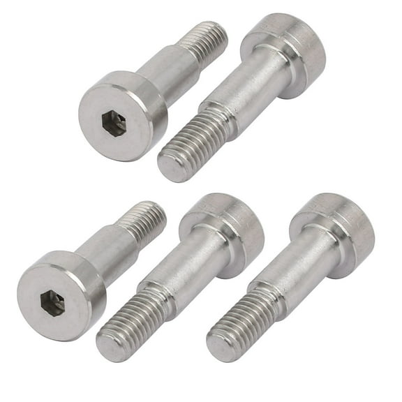 Uxcell 5pcs Hex Socket Shoulder Bolt 6mm Shoulder Dia 12mm Shoulder Length M5 Thread