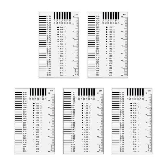 Uxcell 5pcs High Precision SEC Size Estimation Chart 8cm 0.2mm Covered for Diameter and Line Width Defects Measuring