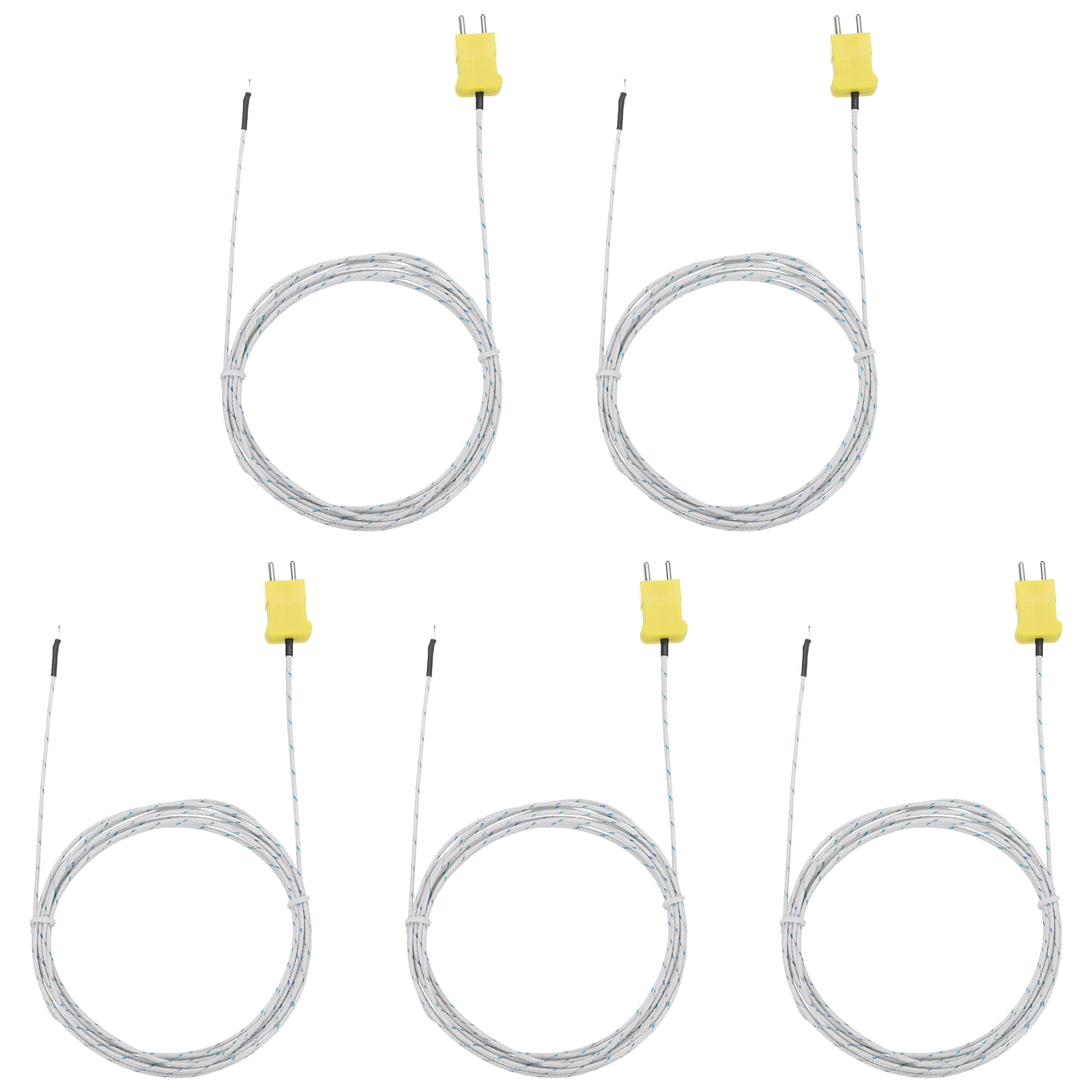 K-Typ Thermoelement 5 Stück - Temperaturfühler 3m Für Thermometer -50~400°C