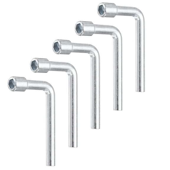Uxcell 5pcs L Shaped Angled Hex Socket Wrench 6mm Single Ended Socket Spanner