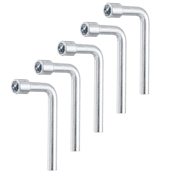 Uxcell 5pcs L Shaped Angled Hex Socket Wrench 7mm Single Ended Socket Spanner